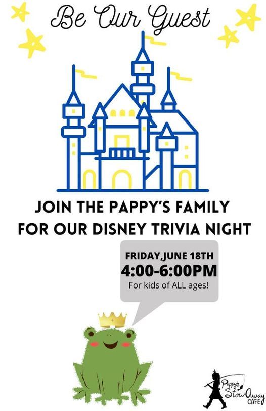 Disney Trivia Night at Pappy\u2019s Stowaway Cafe