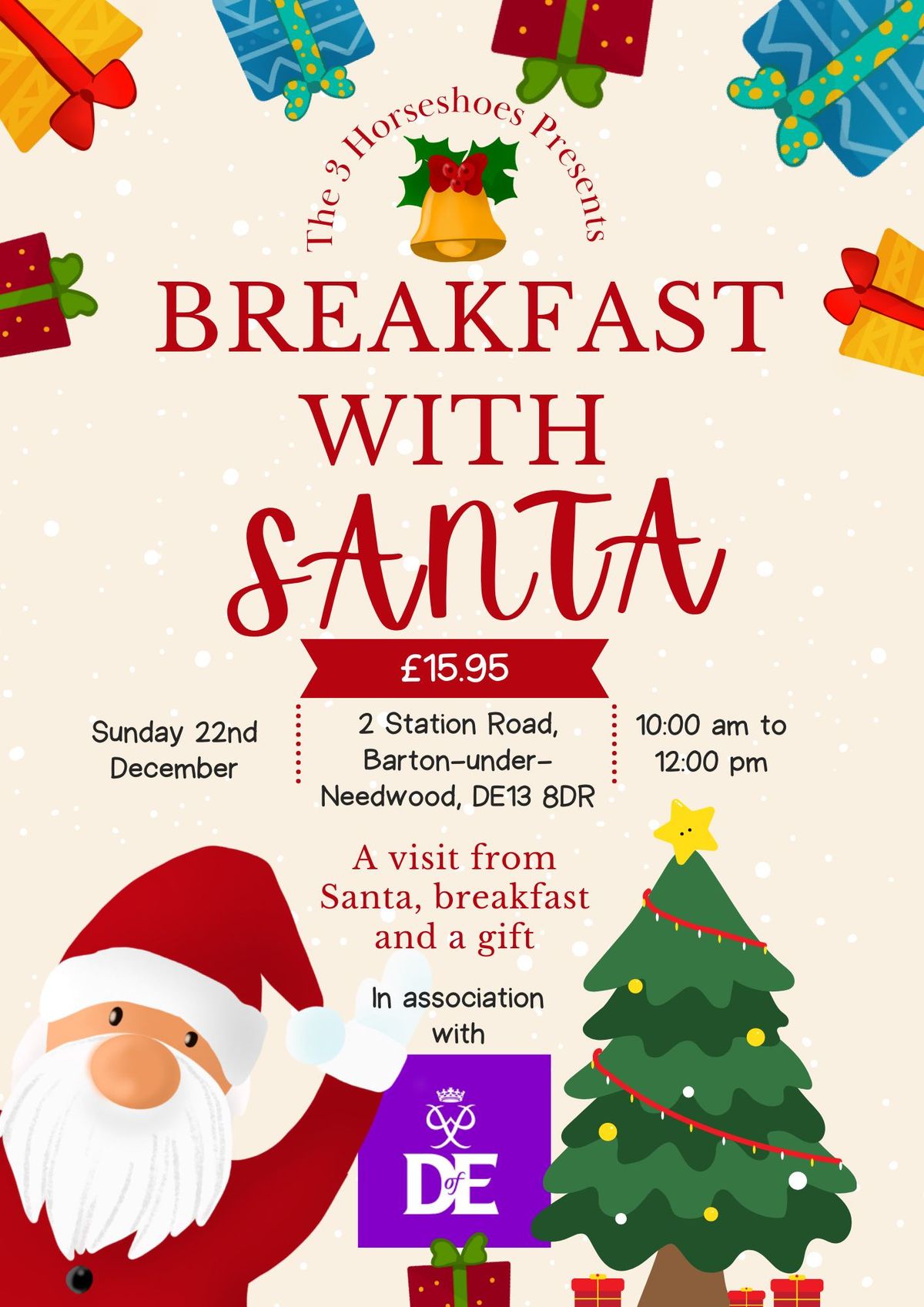 Breakfast with Santa in association with DofE! 