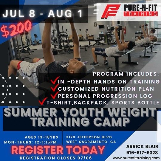 Summer Youth Weight Training Camp