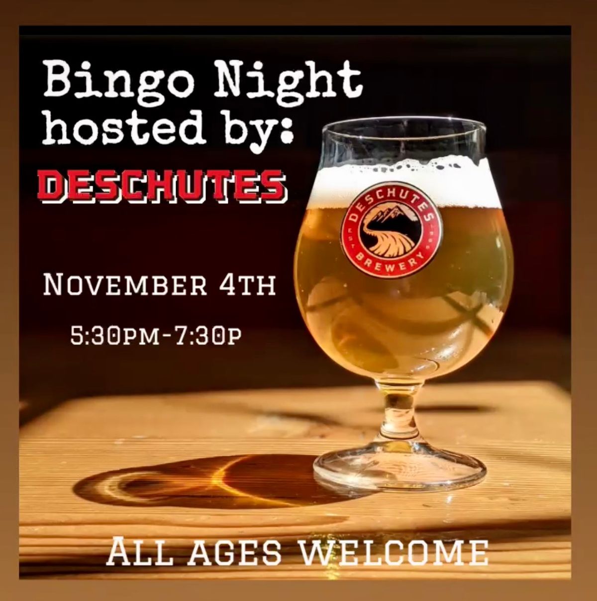 Bingo Night @ A Beer at a Time hosted by Deschutes Brewery!