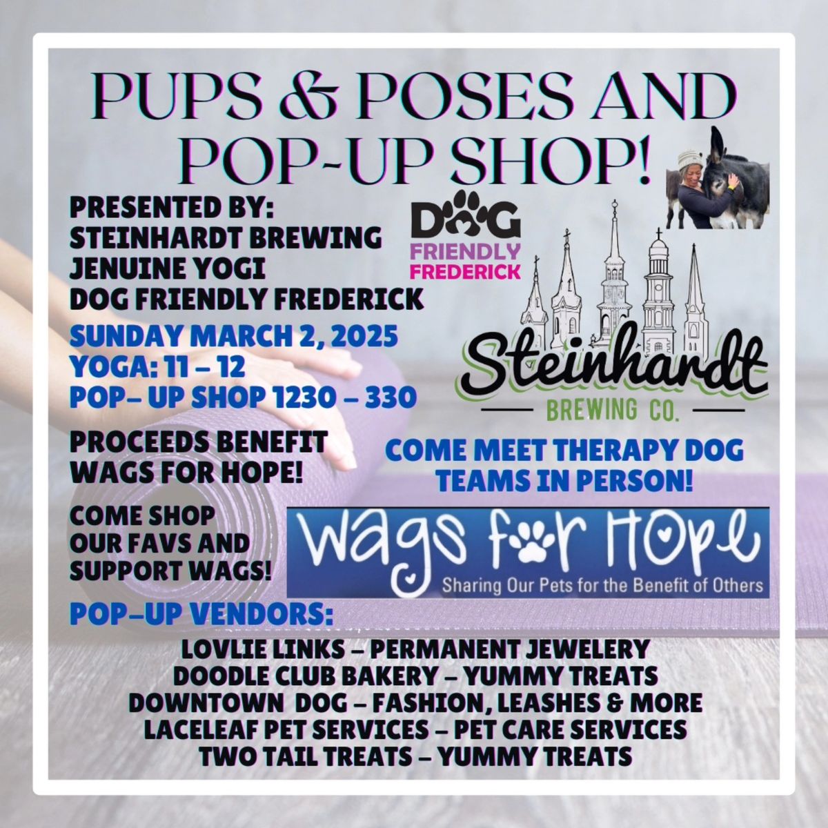 Pups & Poses w\/Pop-Up Shop Benefiting Wags for Hope!