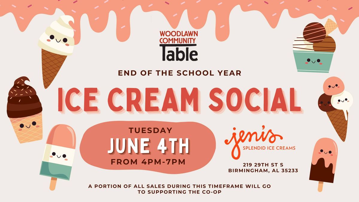 End of School Ice Cream Social Fundraiser