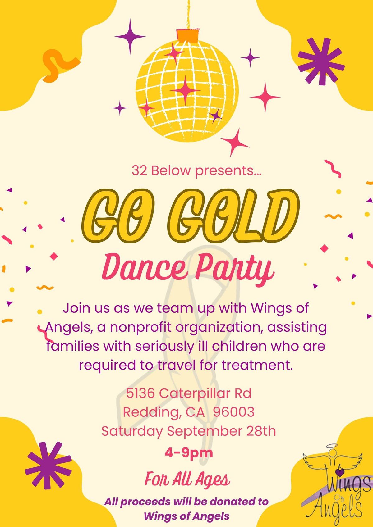 GO GOLD Dance Party Fundraiser