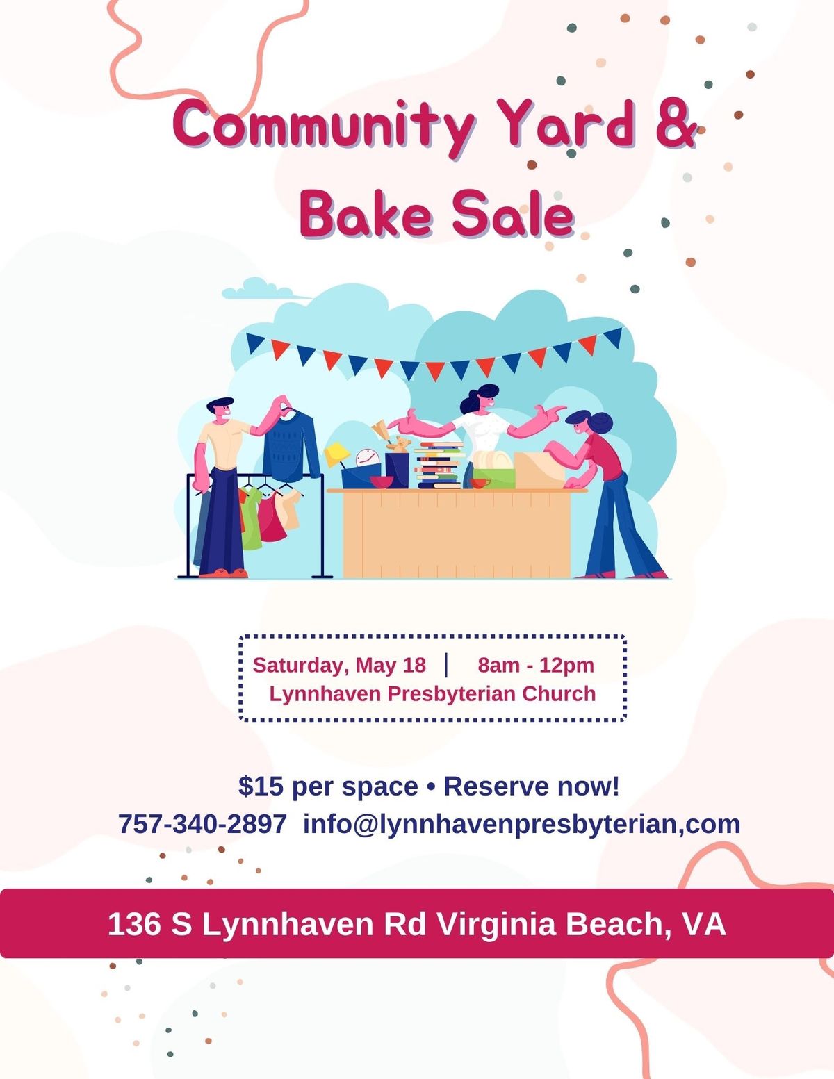 Community Yard Sale and Bake Sale!
