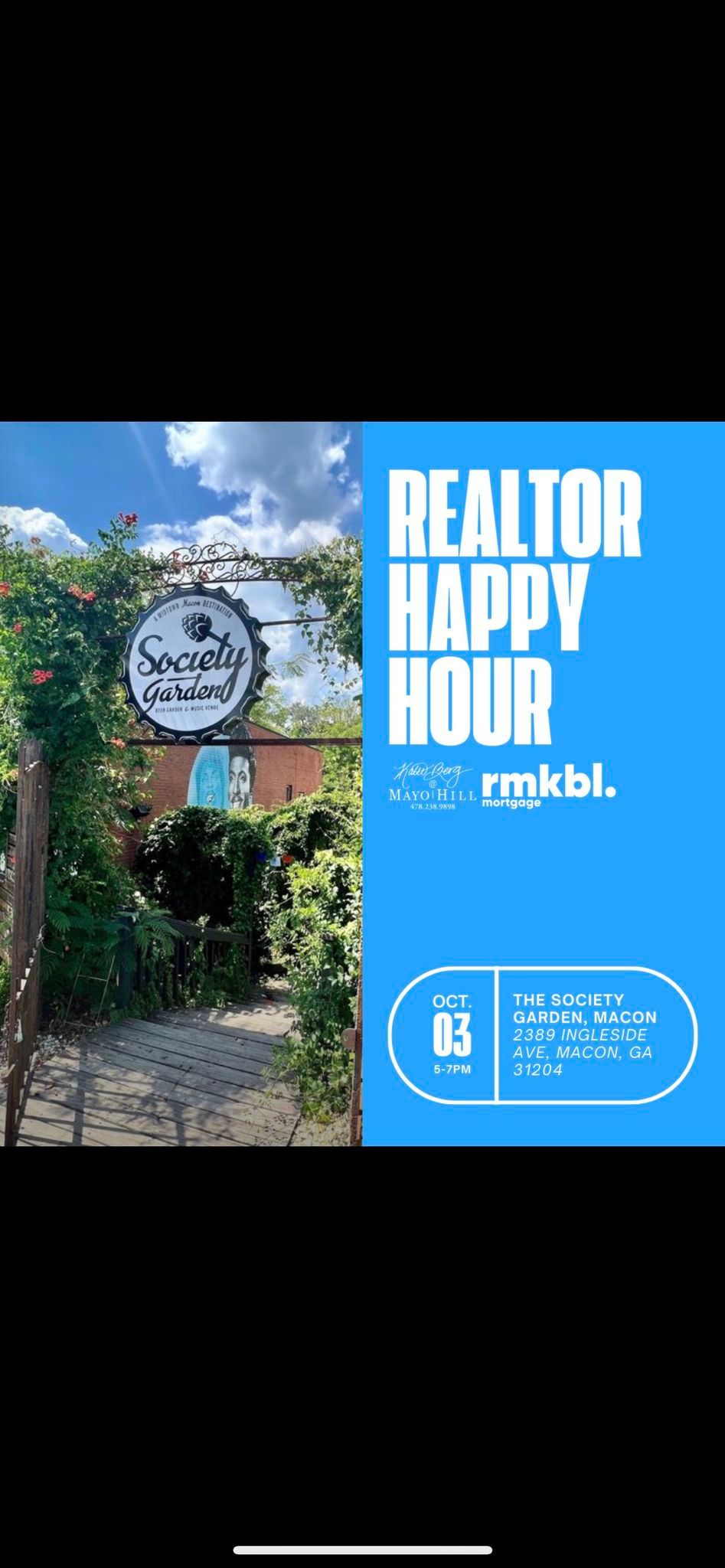 REALTOR HAPPY HOUR at The Society Garden! 