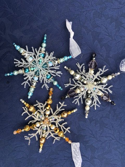 FULL - Make a large 12.5cms beaded snowflake with Dilys Jenkinson on Thursday 14th November, 2024 