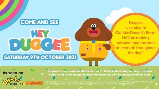 Hey Duggee, Old MacDonald's Farm & Fun Park, Brentwood, 9 October 2021