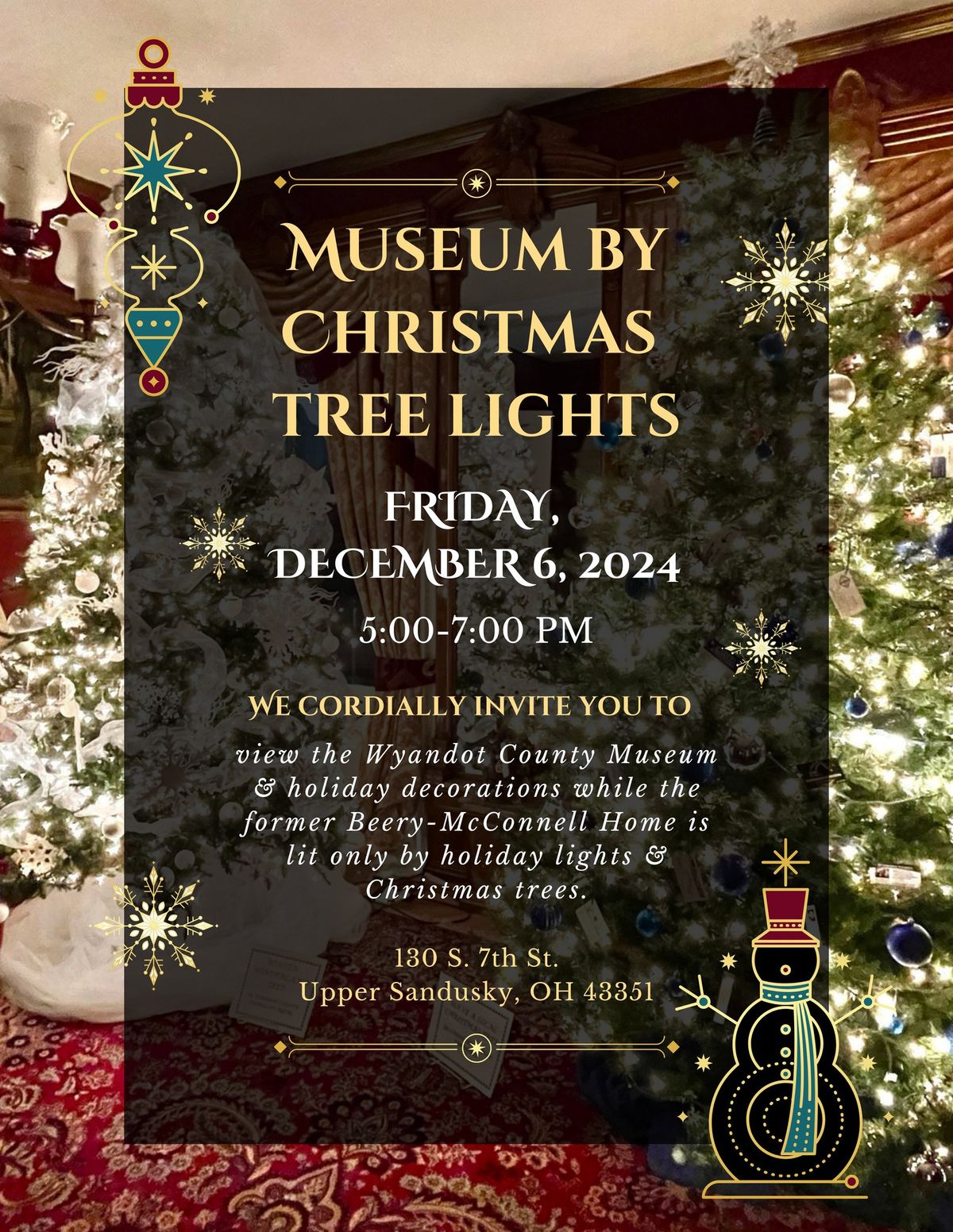 Museum By Christmas Tree Lights