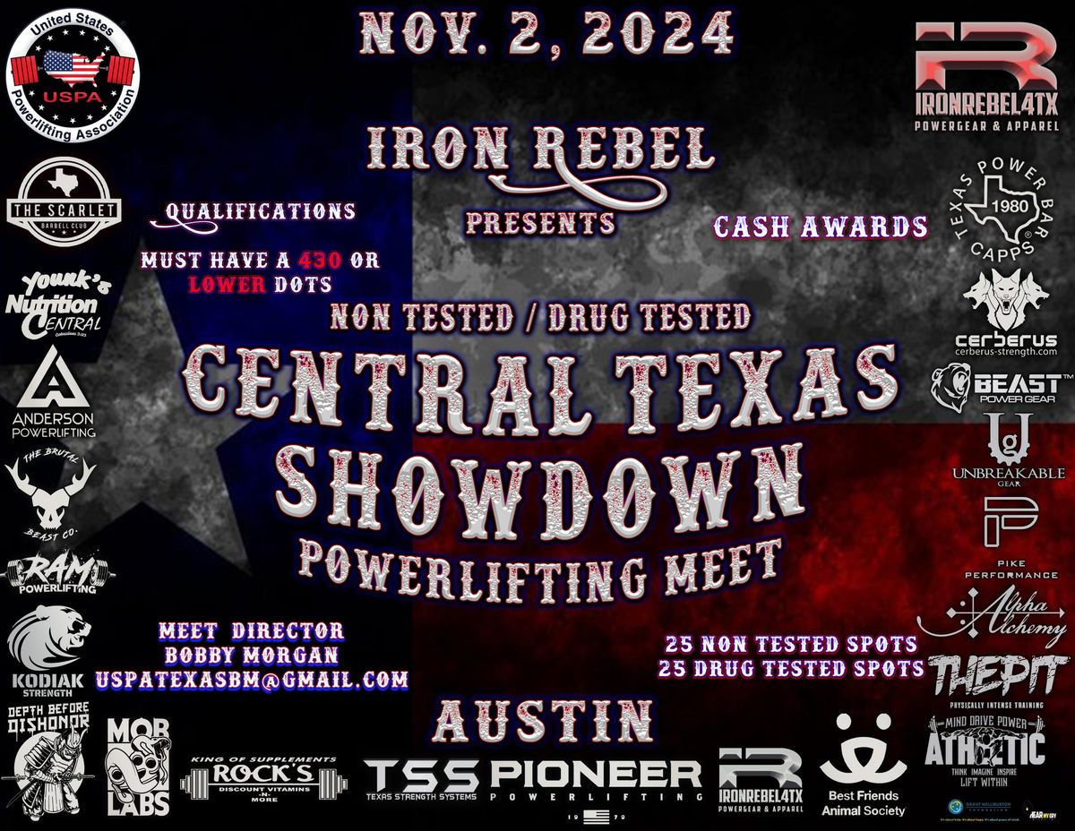 Iron Rebel presents NT\/DT Central Texas Showdown