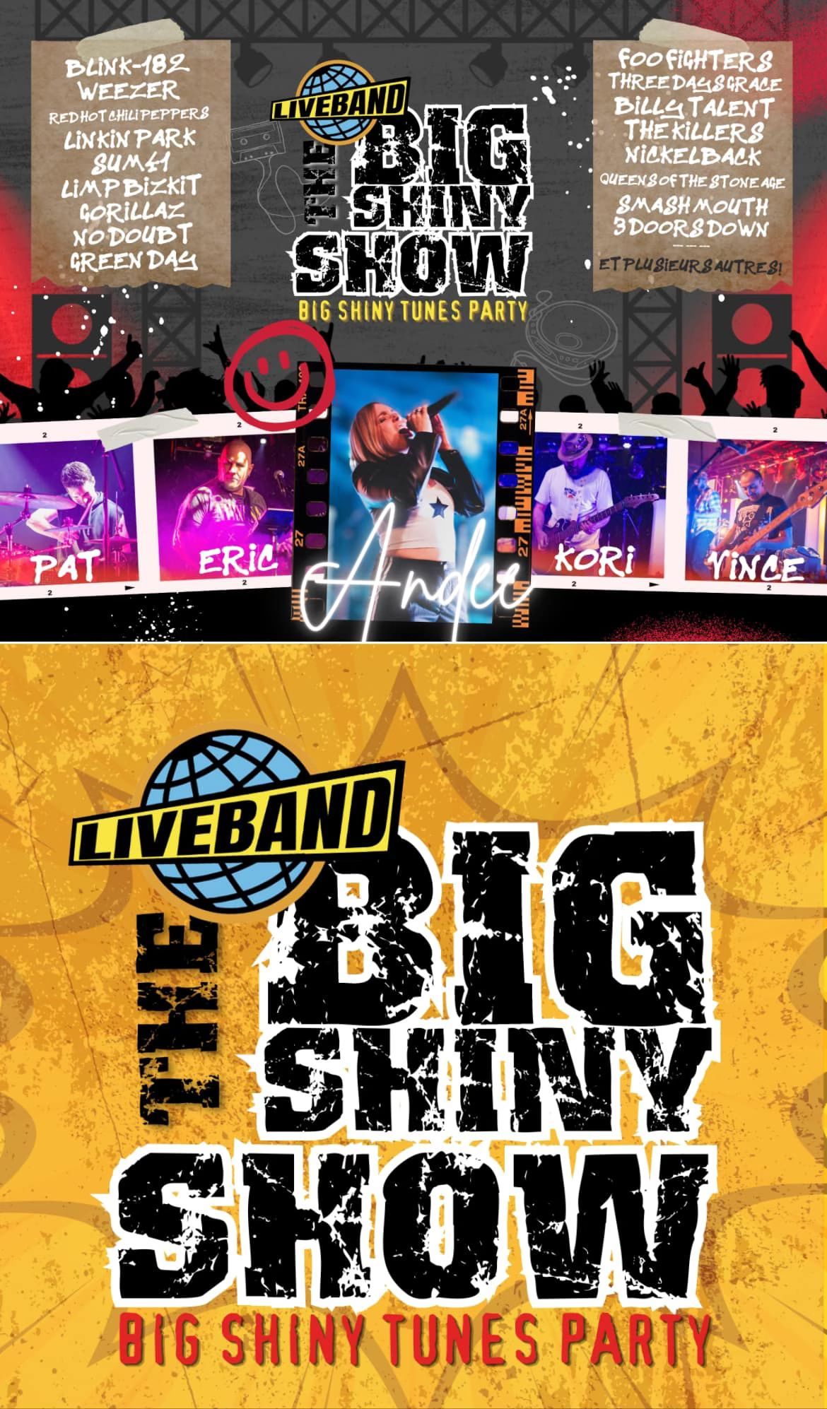 Big Shiny Show Band \/ Rock 90' & 2000' \/ Vendredi 7 Mars 