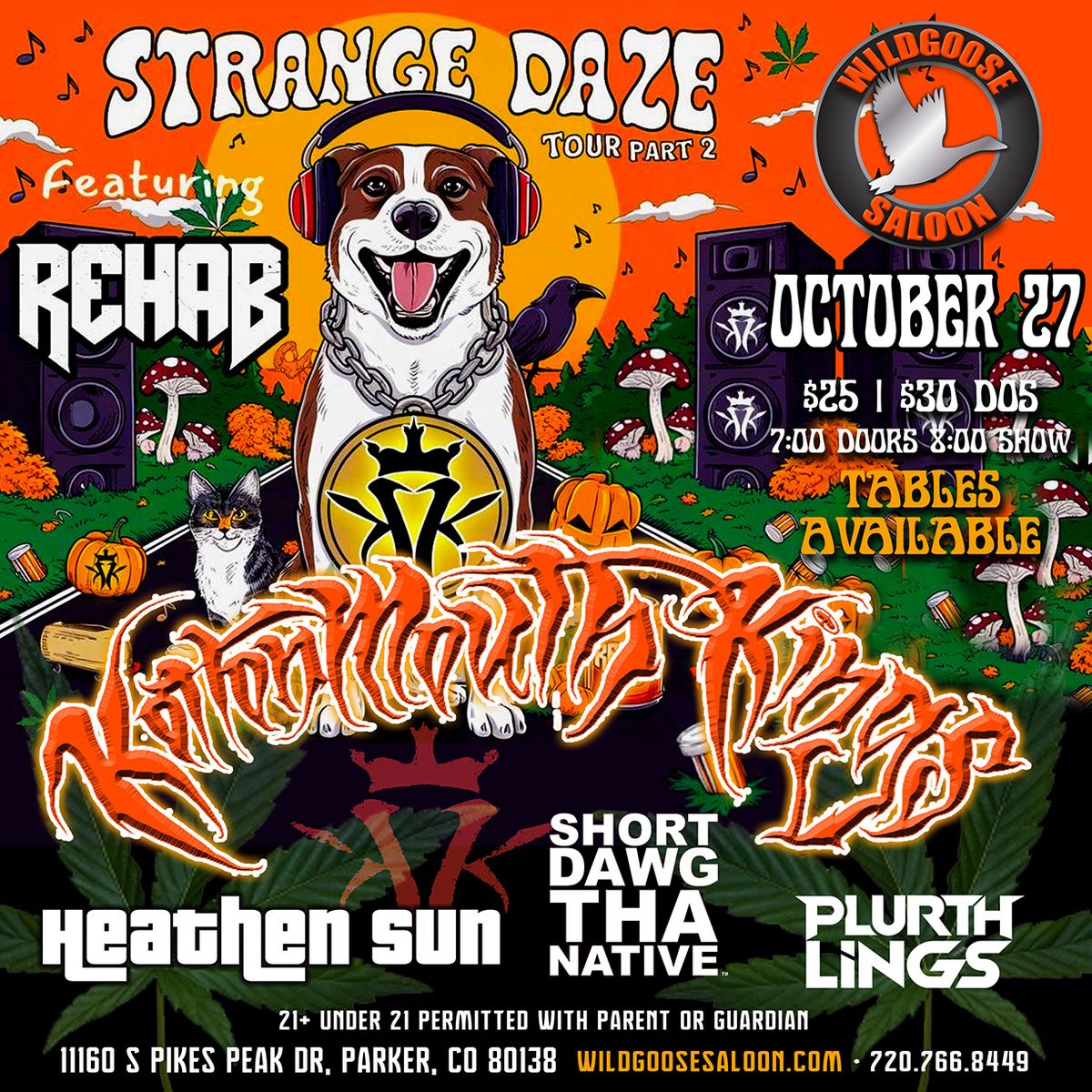 Kottonmouth Kings + Rehab, Heathen Sun, Short Dawg Tha Native: Strange Daze Tour Part 2