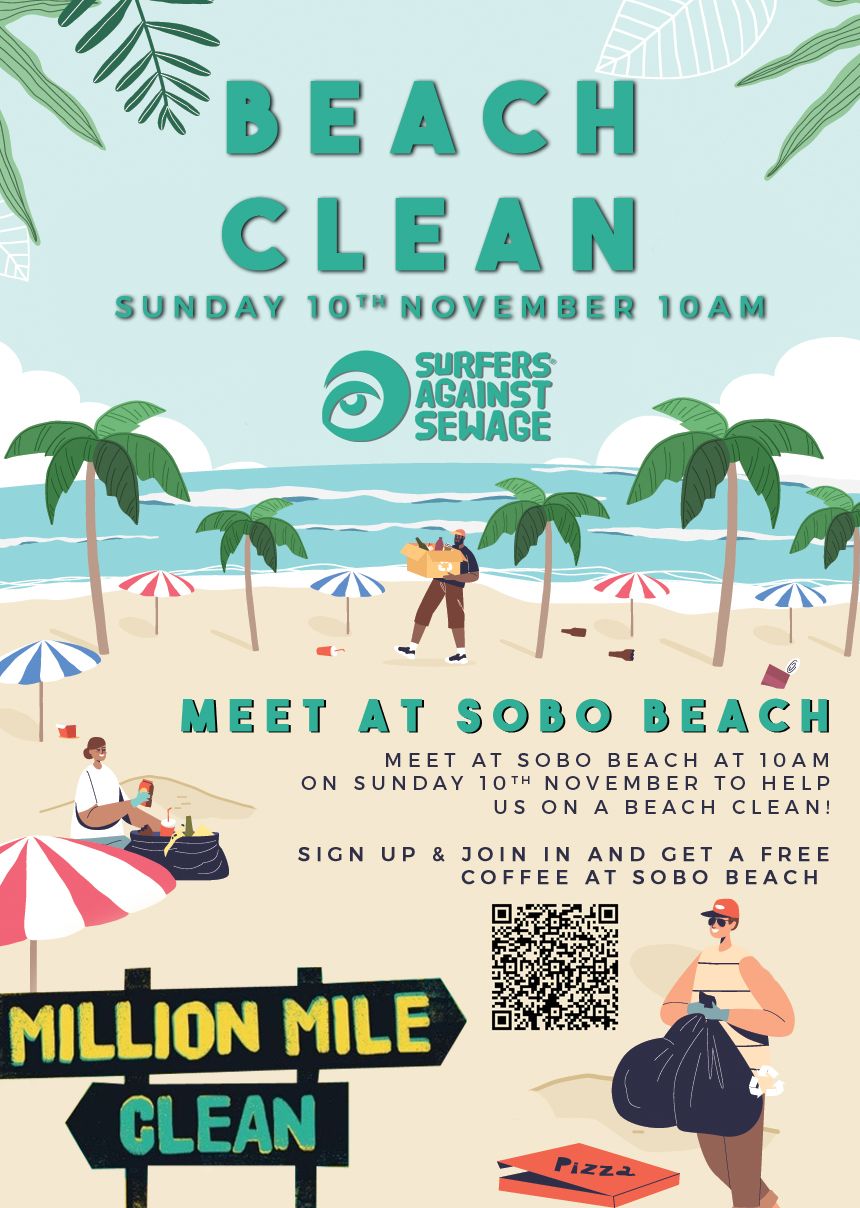 Beach Clean with Surfers Against Sewage \u2013 Sunday 10th Nov