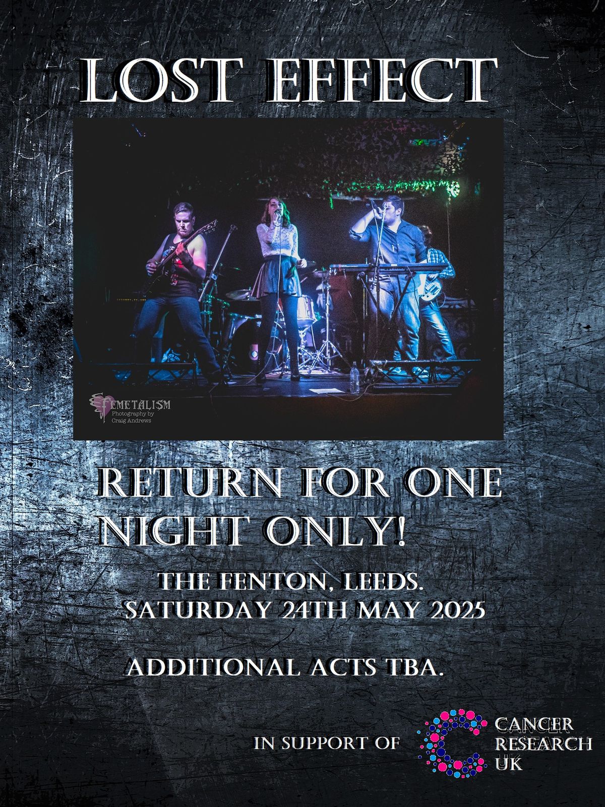 Live metal night for Cancer Research UK ft Return of Lost Effect for one night only!