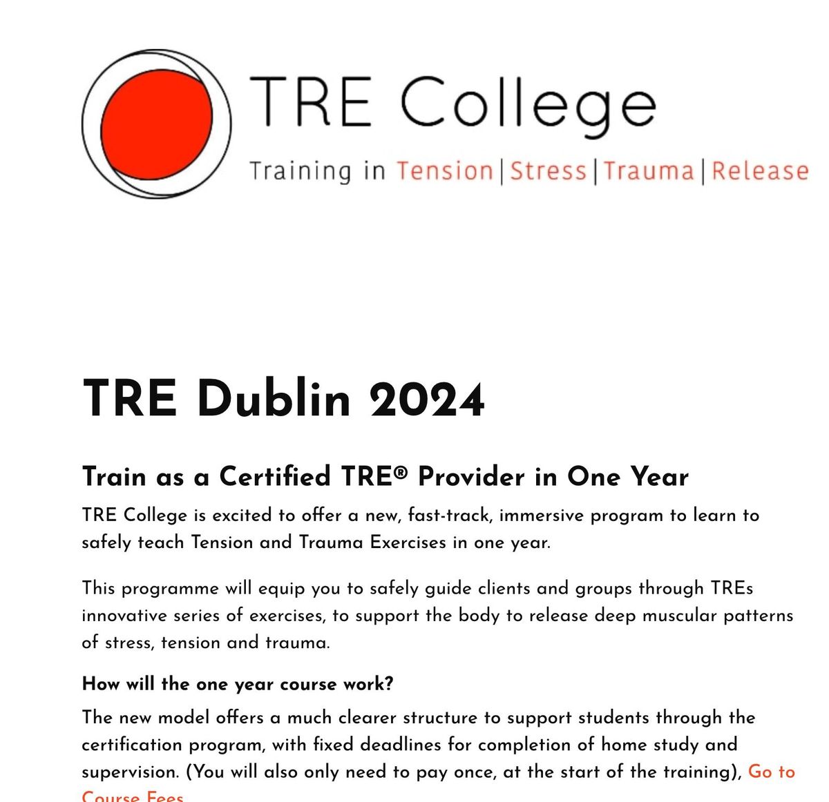 TRE\u00ae Training Dublin 2024