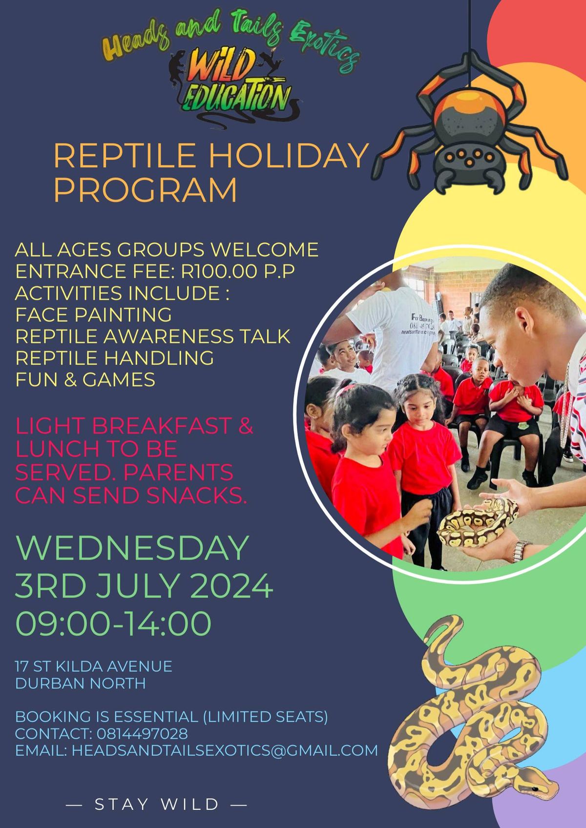 Exciting Reptile Holiday Program
