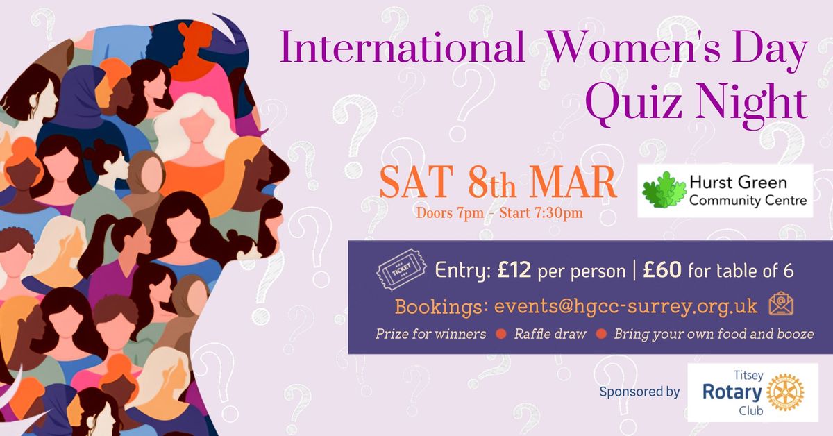 International Women's Day Quiz Night