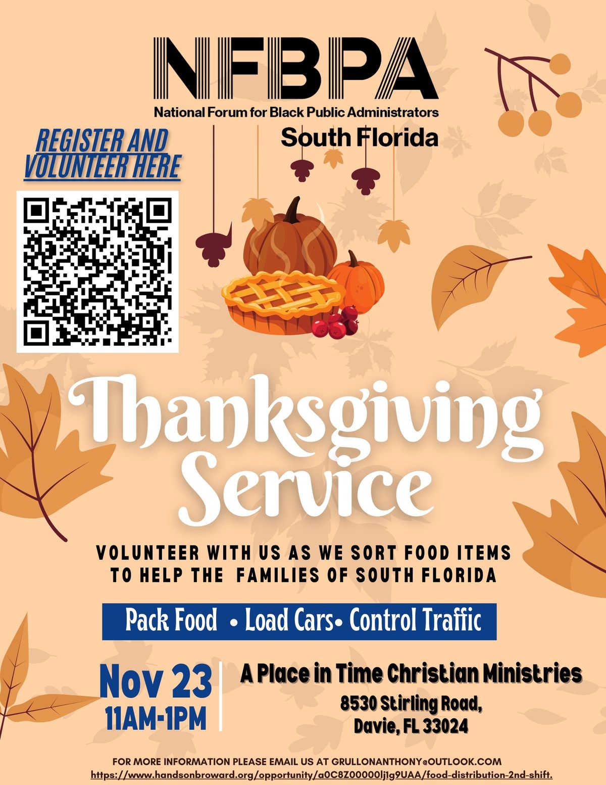 NFBPA SOFLO Thanksgiving Service Day