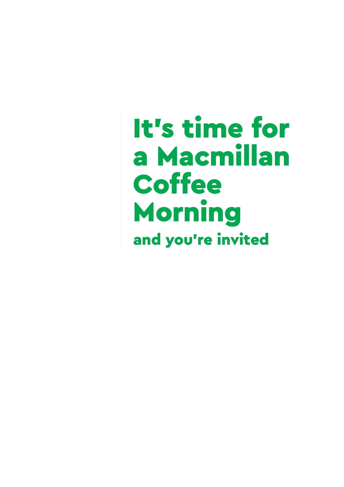 Macmillan Coffee Morning