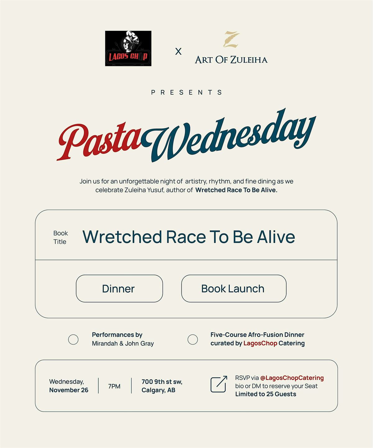 Pasta Wednesday: Wretched Race To Be Alive