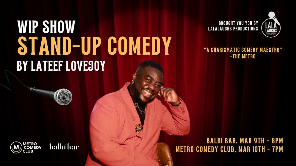 WIP Lateef Lovejoy - Comedy Show in English! First time in Prague