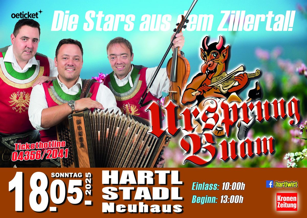 URSPRUNG BUAM "die Stars aus dem Zillertal" \u2022 HARTL STADL