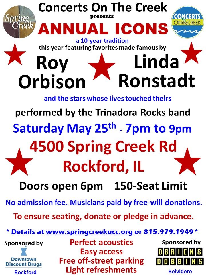 Roy Orbison, Linda Ronstadt, and their Famous Friends - ANNUAL ICONS On The Creek