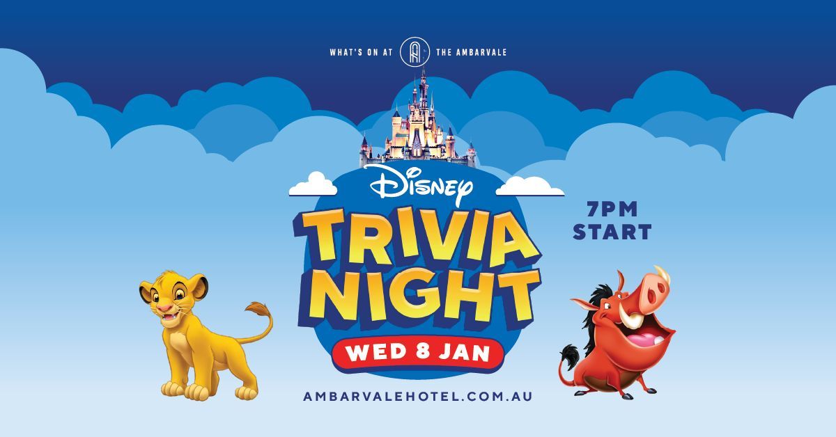 Disney Trivia @ The Ambarvale Hotel