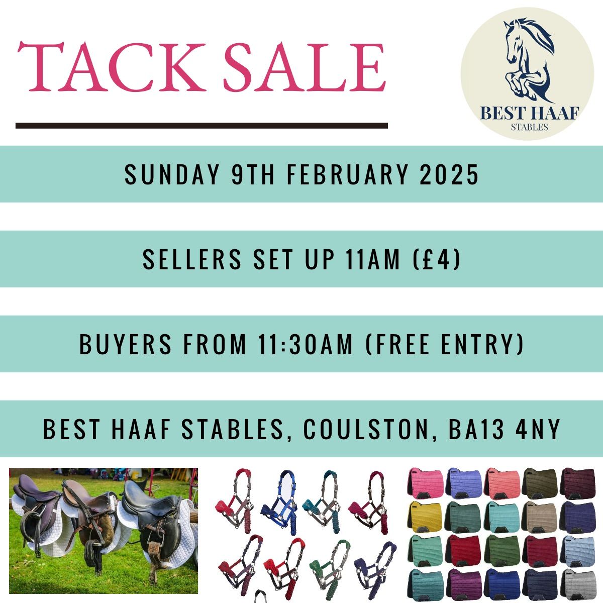 TACK SALE at Best Haaf Stables 