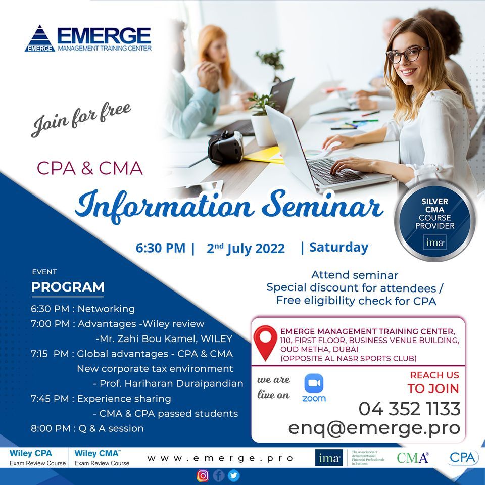 Free U.S CPA & CMA Information Seminar
