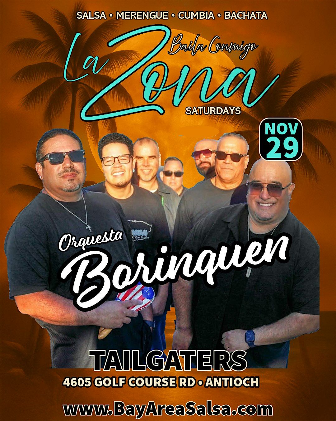 Bill Ortega Jr & Orq Borinquen at Tailgaters Antioch for La Zona
