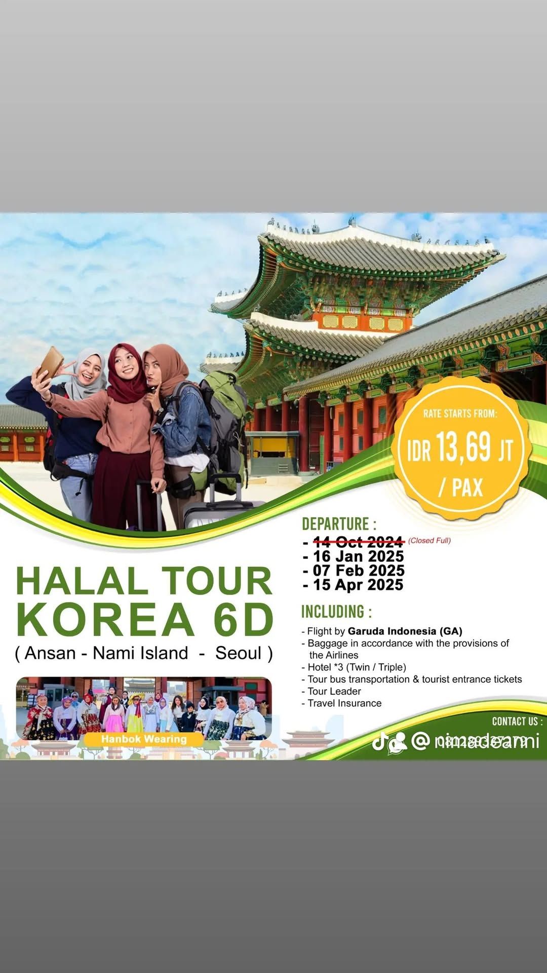 HALAL TOUR KOREA 6D