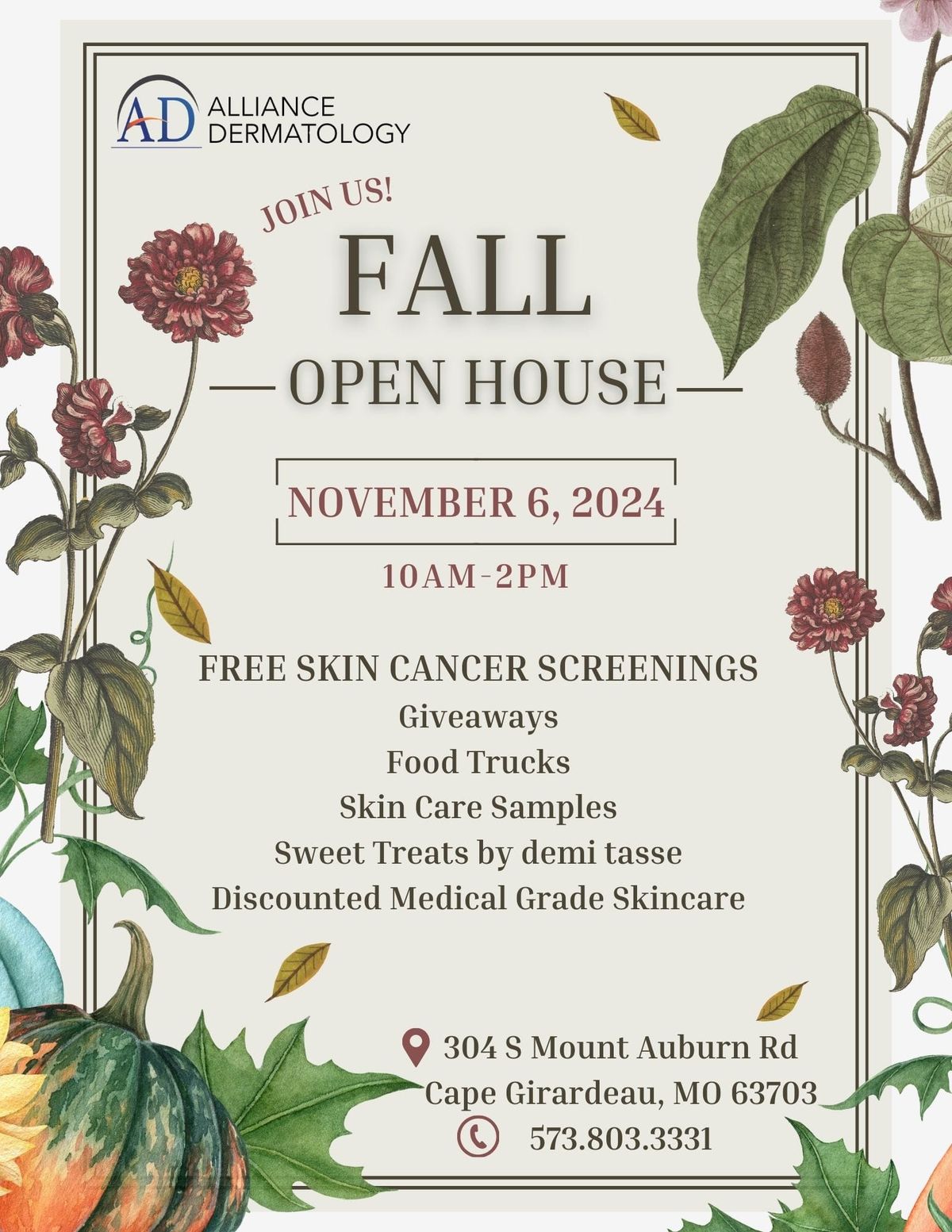 Alliance Dermatology Fall Open House