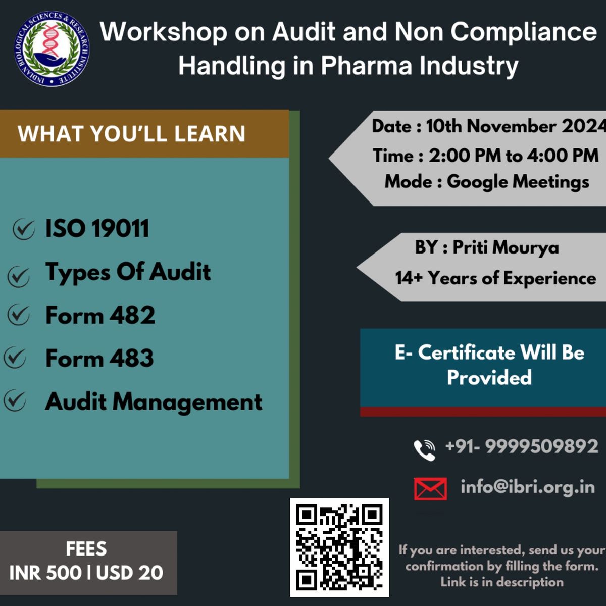 Audit and Non Compliance Handling in Pharma Industry 