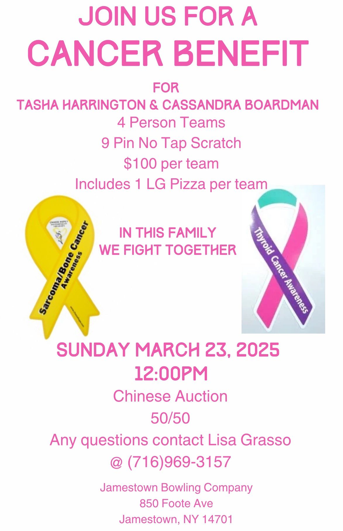 Cancer Benefit for Tasha Harrington & Cassandra Boardman