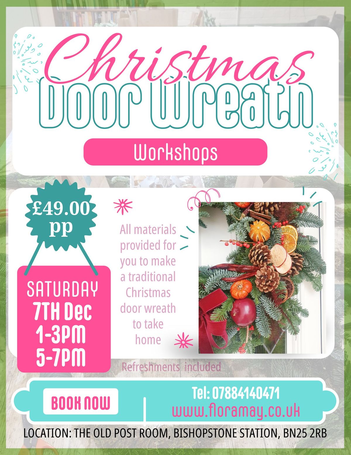 Christmas Door Wreath Workshop