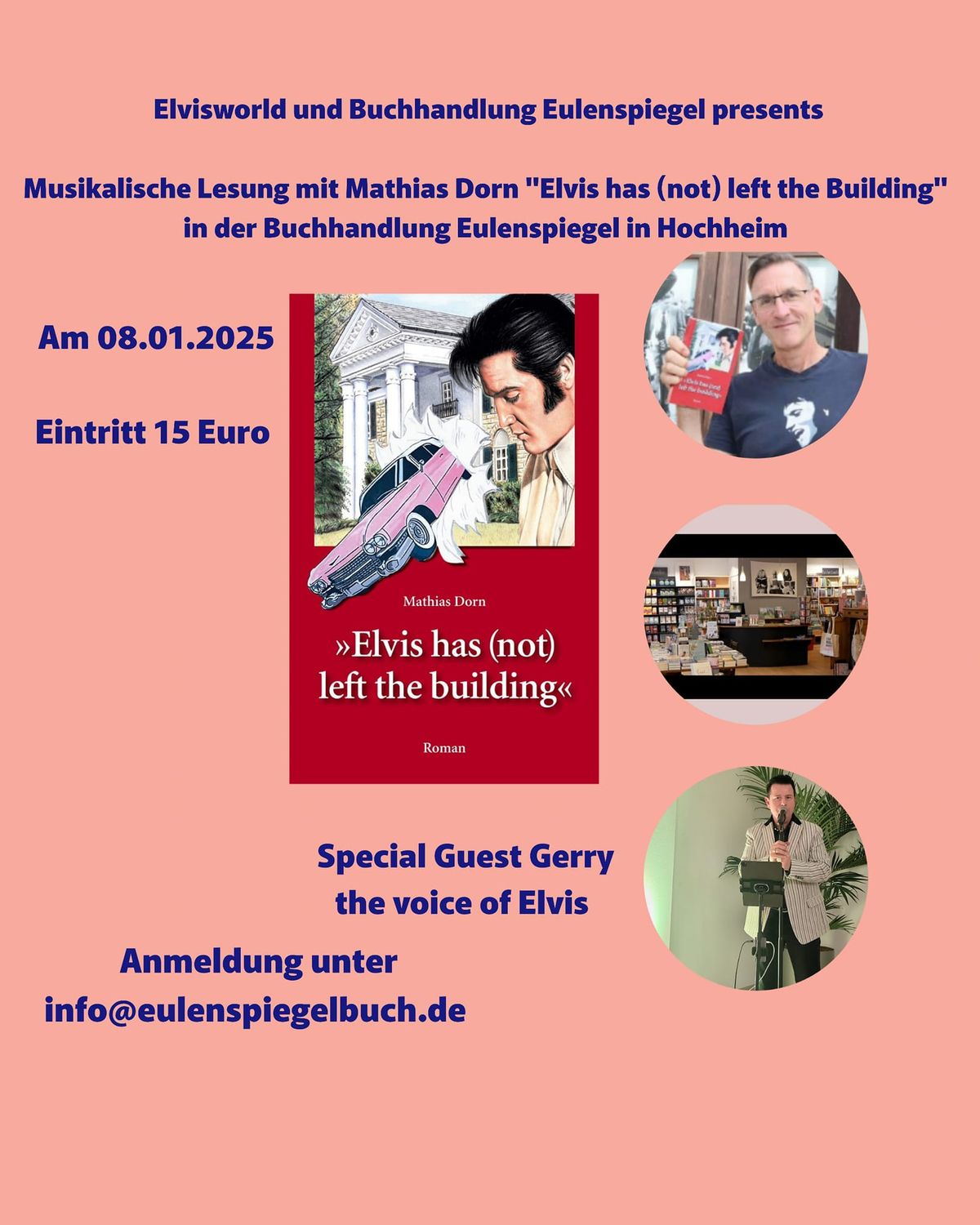 Musikalische Lesung mit Mathias Dorn in der Buchhandlung Eulenspiegel in Hochheim