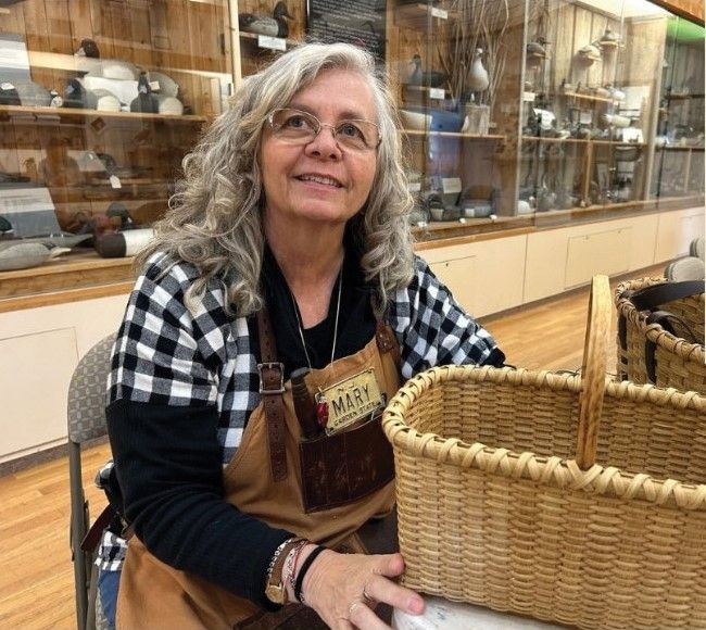 Tuckerton Seaport Creative Aging - weaving with Mary May