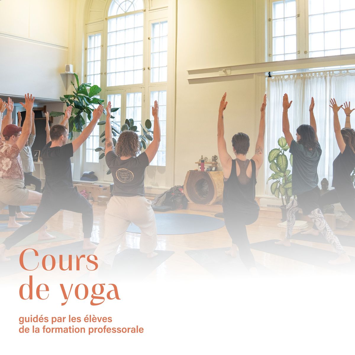 Cours de yoga des \u00e9l\u00e8ves de la formation professorale