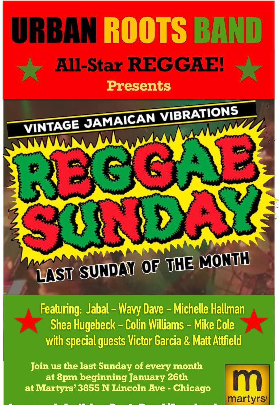 Urban Roots Band~LIVE Roots Reggae~Last Sunday!