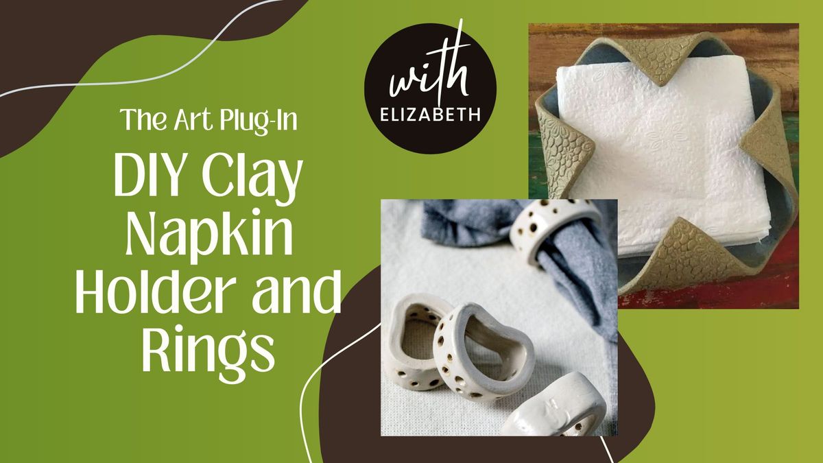 Hand Built Clay Napkin Holders and Rings