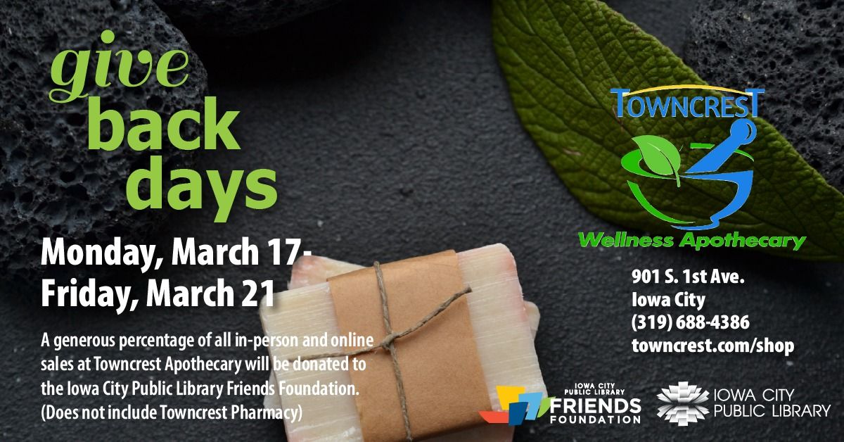 Give Back Days at Towncrest Wellness Apothecary