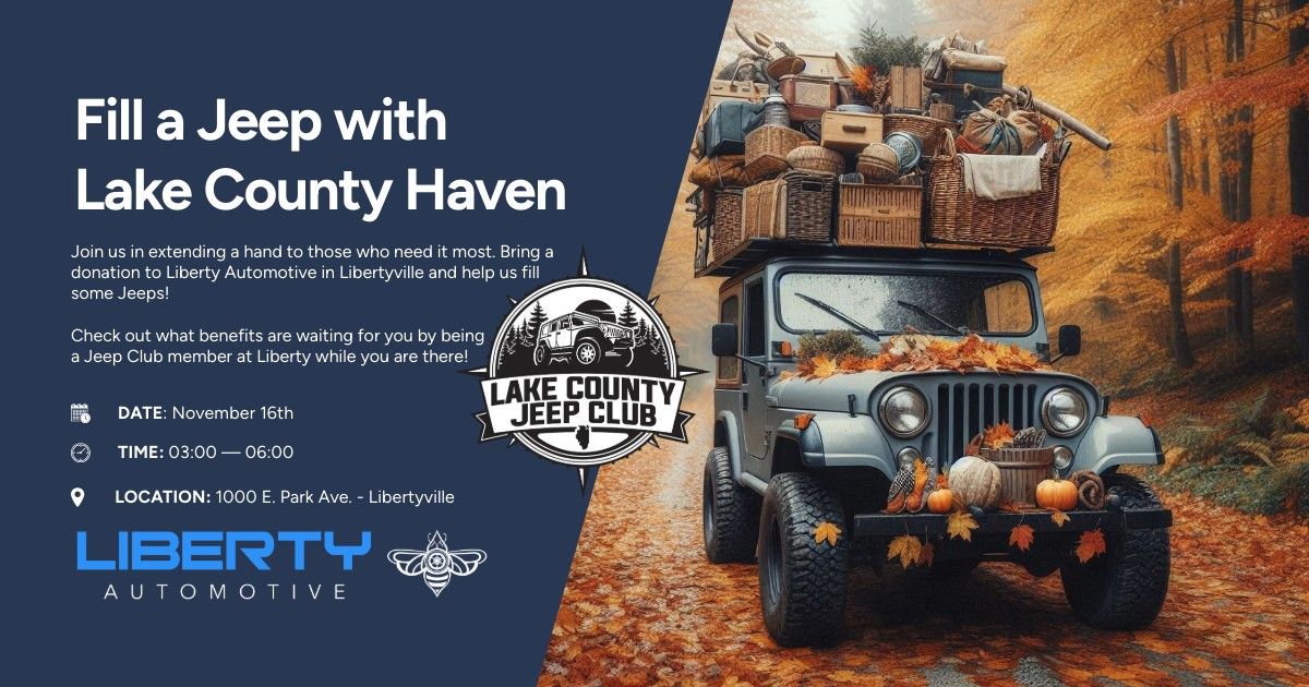 Fill a Jeep with Lake County Haven