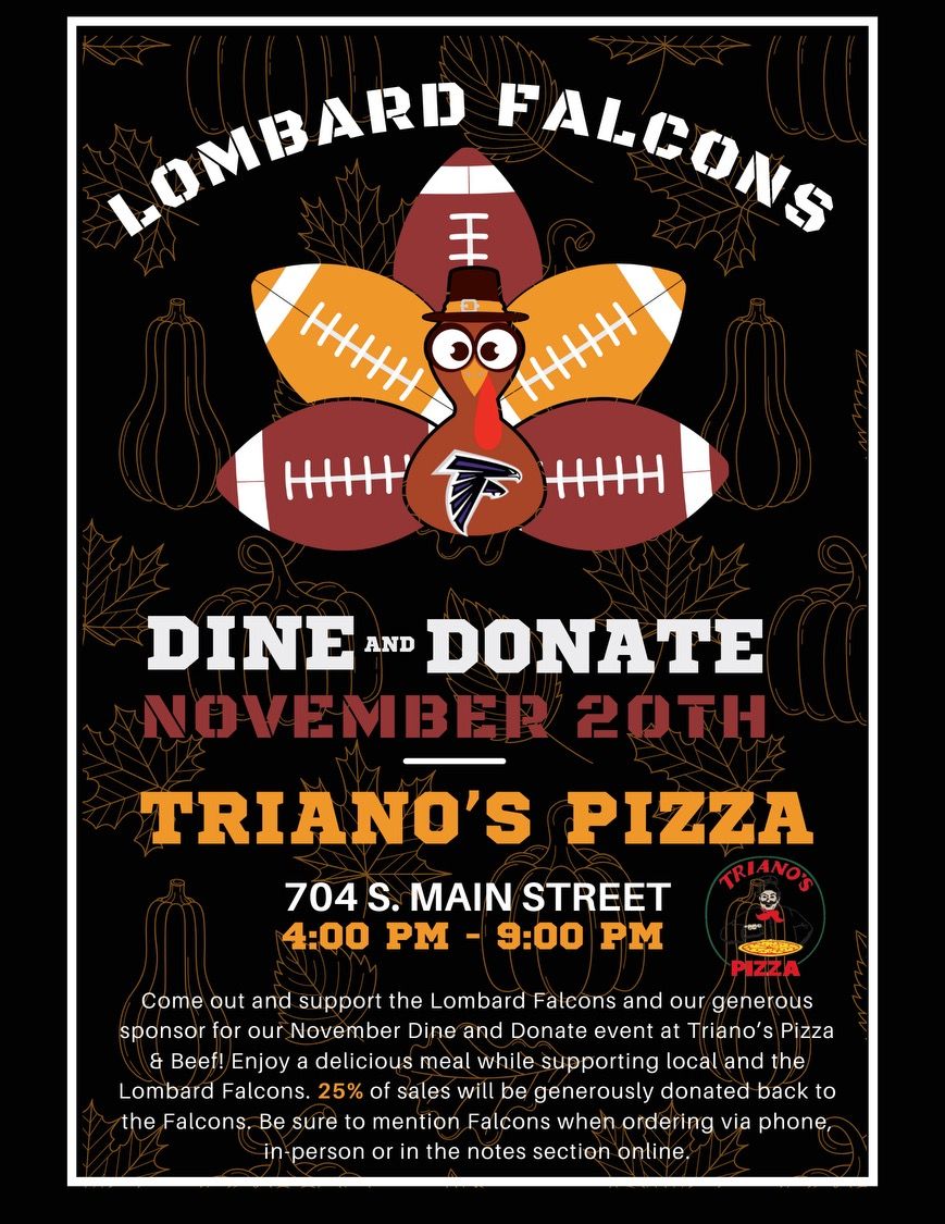 Dine and Donate Triano's Pizza