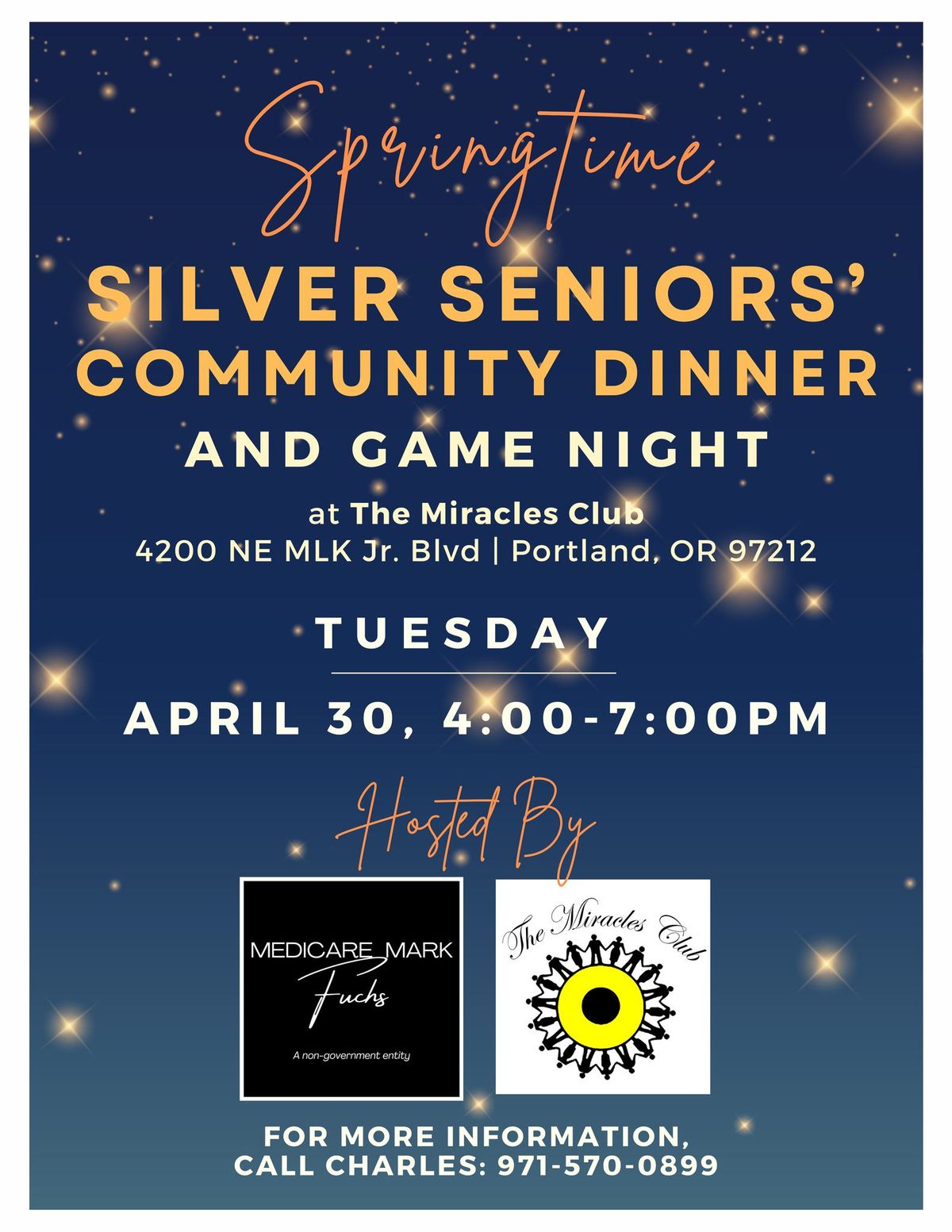 Springtime Silver Seniors' Community Dinner & Game Night