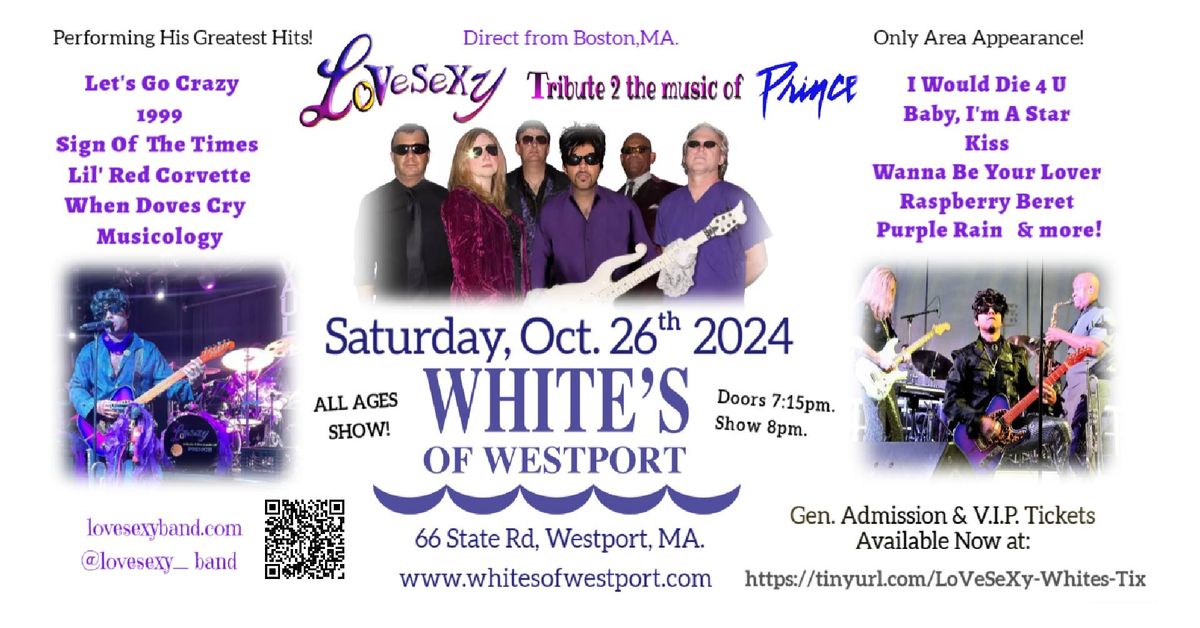 LoVeSeXy Tribute 2 Prince at Whites of Westport - 10\/26\/24