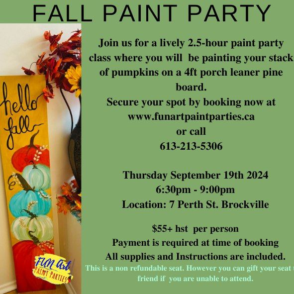 Fall Porch Leaner Paint Party