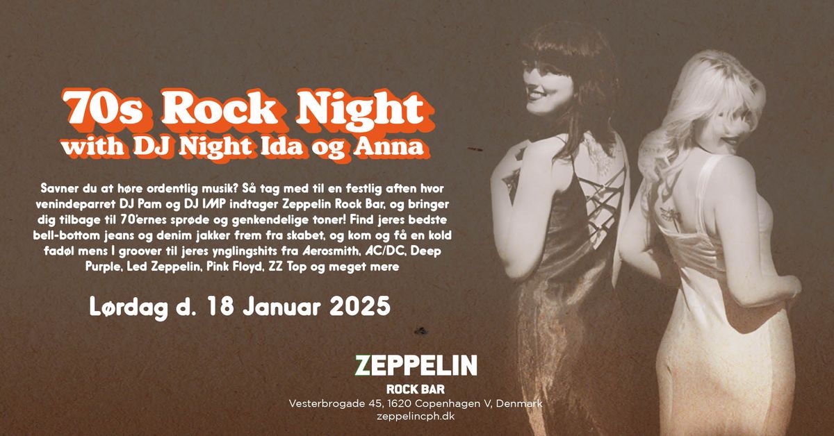 70s Rock Night w. DJ Night Ida & Anna @Zeppelin Rock Bar