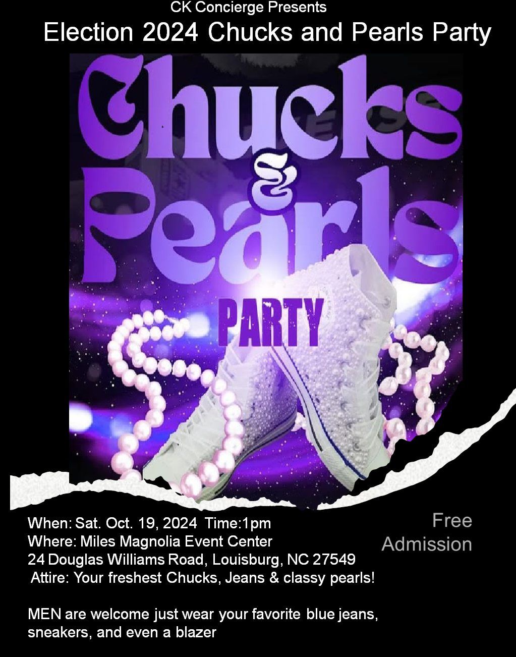 Election 2024 Chucks & Pearls Party