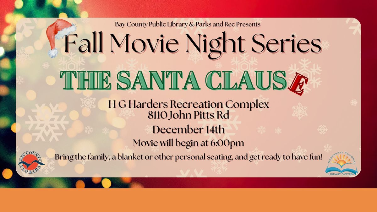 Movie Night Series: 'The Santa Clause' at Harders Recreation Complex