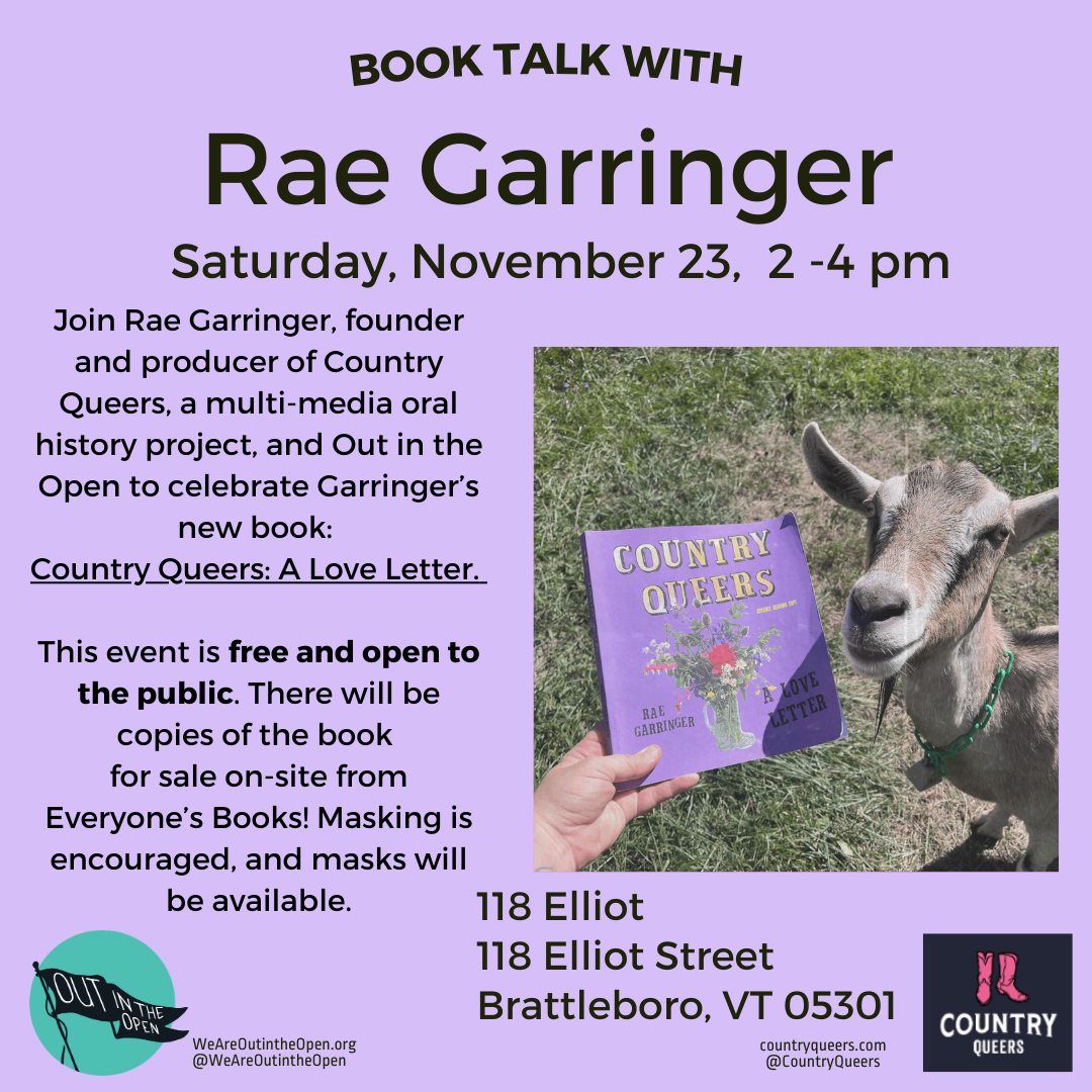 Brattleboro Book Talk with Country Queers' Rae Garringer